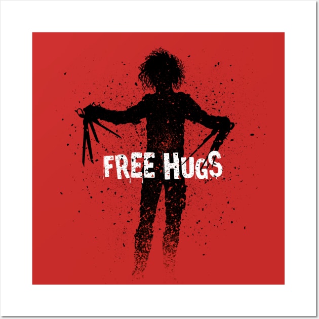 Scissorhands Free hugs Wall Art by albertocubatas